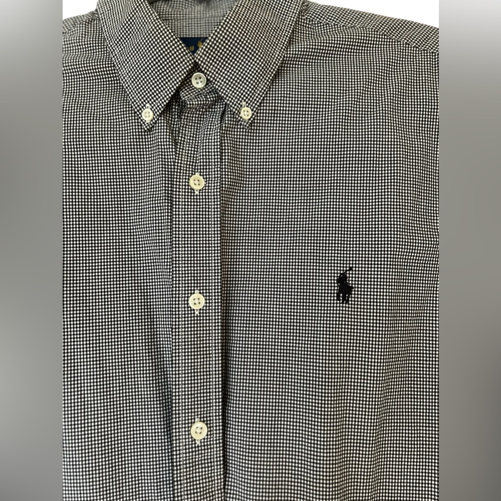 Polo Ralph Lauren Long sleeve Black/White Check Button Down Shirt Men’s L